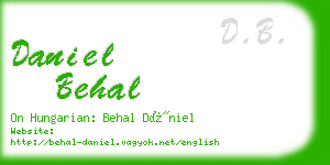 daniel behal business card